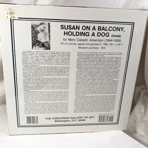 Fine Art Puzzle Mary Cassatt Susan on a Balcony Holding a Dog 500+ pcs NEW NIP - Picture 3 of 9